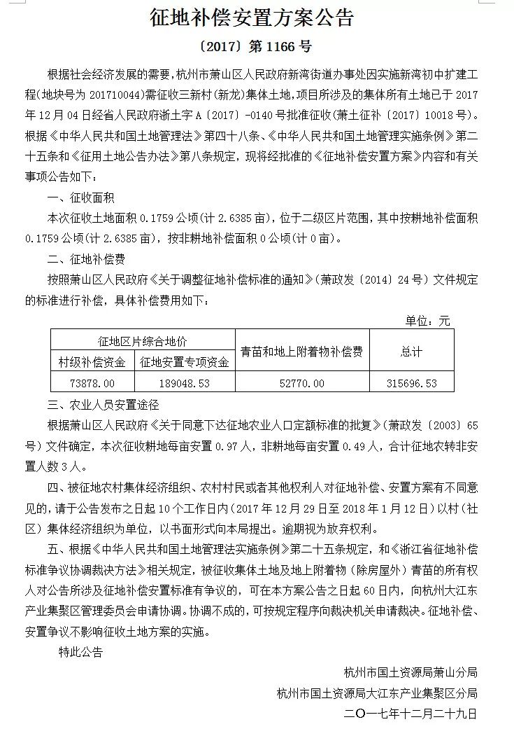 最新征地补偿安置公告及其观点论述详解
