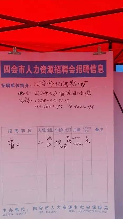 四会市最新招聘信息及动态更新