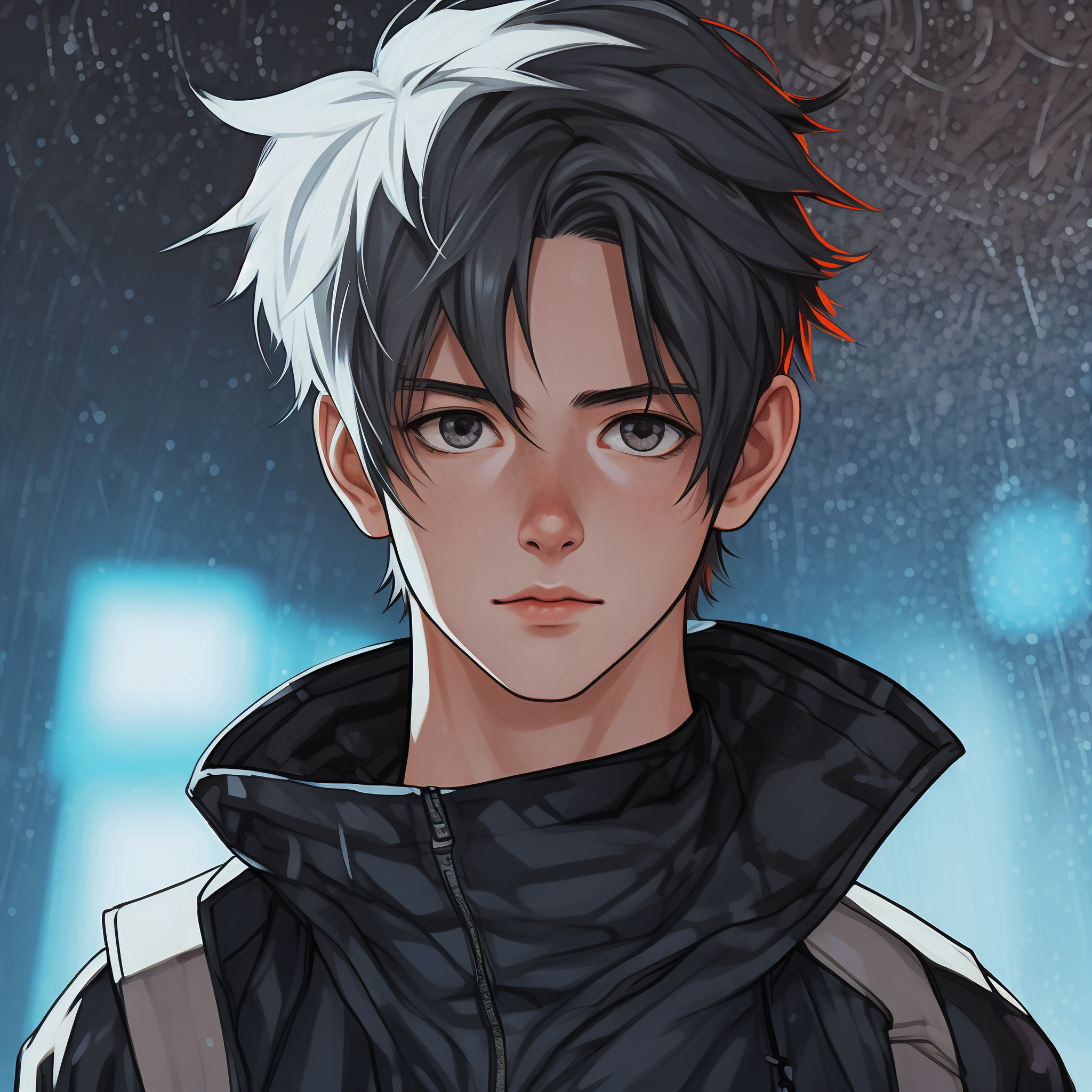 最新高科技产品介绍——动漫男头像展现冷酷科技魅力